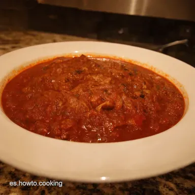 Chili Casero Cl&aacute;sico Receta de la Abuela para Entonar el Alma Tarjeta de receta
