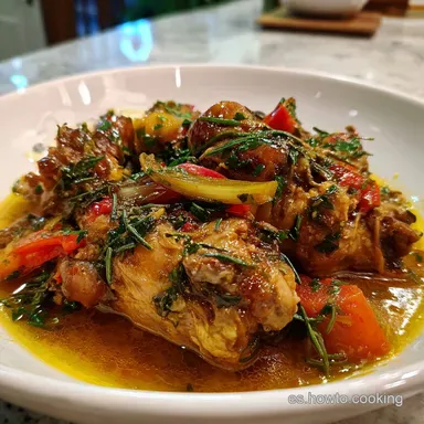 Conejo Guisado Receta de la Abuela para 4 Raciones Tarjeta de receta