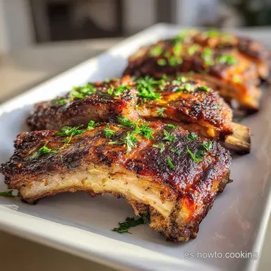 Costilla de Ternera F&aacute;cil para 4 Porciones Tarjeta de receta