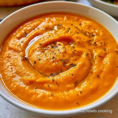 Crema De Calabaza Asada Para 6 Personas Tarjeta de receta