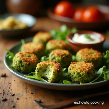 Croquetas de Br&oacute;coli y Feta Receta F&aacute;cil y Crujiente Tarjeta de receta