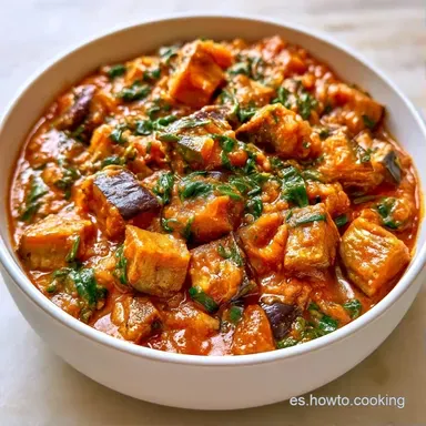 Curry de Berenjena en 25 Minutos Tarjeta de receta