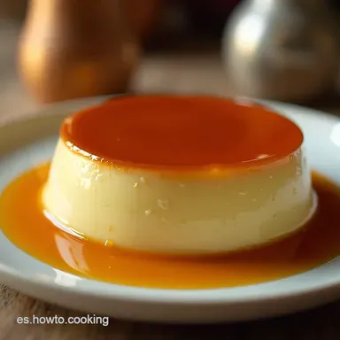Flan Cremoso F&aacute;cil El Secreto de la Abuela Revelado Tarjeta de receta