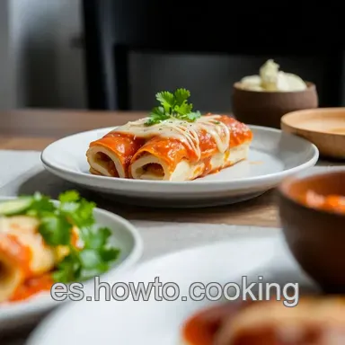 Enchiladas Rojas: Receta Aut&eacute;ntica y F&aacute;cil &iexcl;Te Encantar&aacute;! Tarjeta de receta