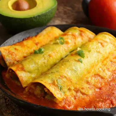 Enchiladas de Aguacate Cremosas Receta F&aacute;cil y Deliciosa Tarjeta de receta