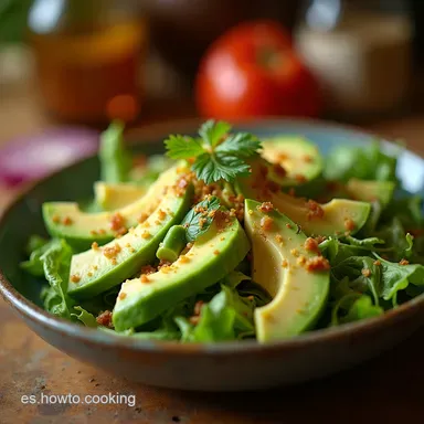 Ensalada de Aguacate Cremosa Aderezo de Yogur C&iacute;trico y Apio Crujiente Tarjeta de receta