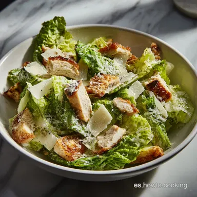 Receta de Ensalada C&eacute;sar con Pollo en 20 Min Tarjeta de receta