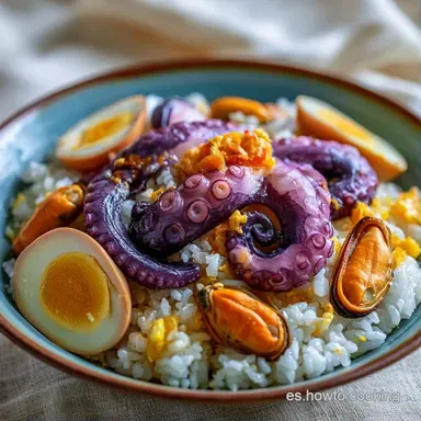Ensalada De Arroz De Argui&ntilde;ano Con Pulpo Tarjeta de receta