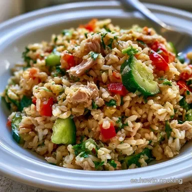 Ensalada De Arroz Casera Con At&uacute;n Tarjeta de receta