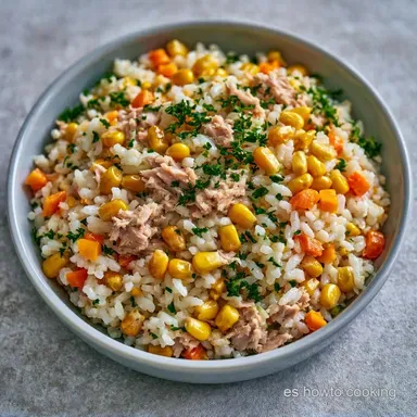 Ensalada De Arroz Con Mayonesa Con Atún Tarjeta de receta
