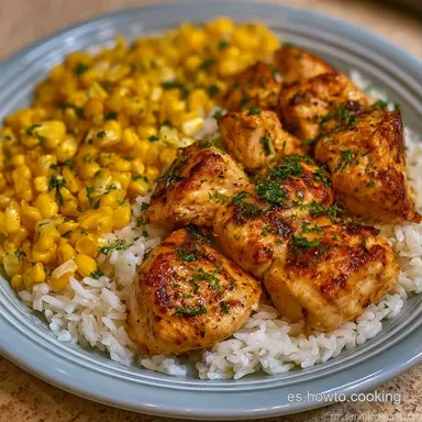Ensalada de Arroz con Pollo en 30 Minutos Tarjeta de receta