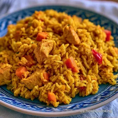 Ensalada De Arroz Con Pollo Al Curry 30 Min Tarjeta de receta
