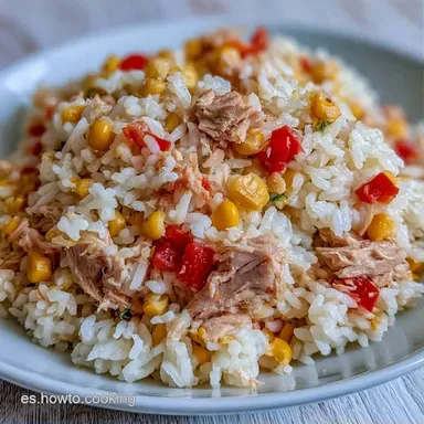 Ensalada De Arroz Fr&iacute;a Con At&uacute;n Tarjeta de receta