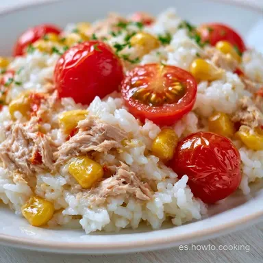 Ensalada De Arroz Y Atún Para 4 Personas Tarjeta de receta