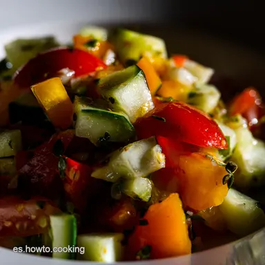 Ensalada de Verano: &iexcl;Receta Espa&ntilde;ola F&aacute;cil y Fresquita! Tarjeta de receta