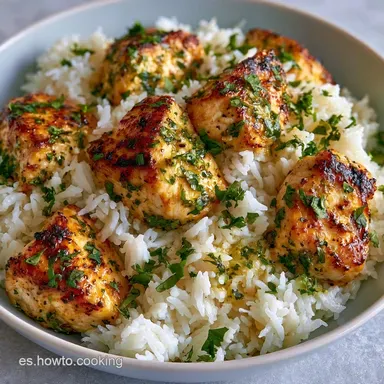 Ensalada de Arroz con Pollo en 35 Minutos Tarjeta de receta