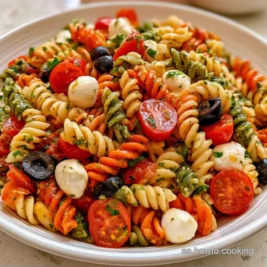 Ensalada Italiana de Pasta para 4 Personas Tarjeta de receta