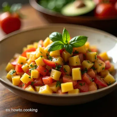 Ensalada Lentejas Tropical Explosi&oacute;n de Sabor Receta F&aacute;cil Tarjeta de receta