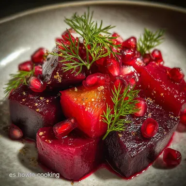 Ensaladas Navide&ntilde;as con Remolacha Asada: 60 Minutos Tarjeta de receta