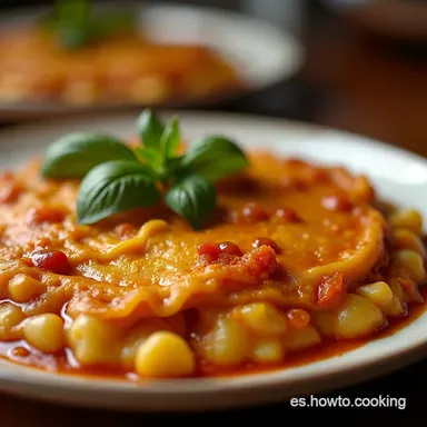 Espagueti a la Bolo&ntilde;esa de la Abuela Un Cl&aacute;sico Delicioso Tarjeta de receta