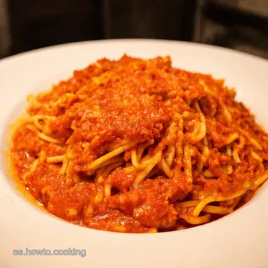 ESPAGUETI ROJO CREMOSO Receta F&aacute;cil que Amar&aacute; Tu Familia Tarjeta de receta