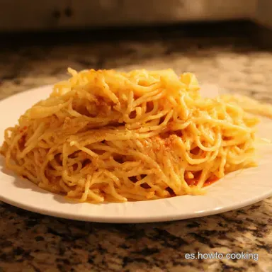 Espaguetis a la Madrile&ntilde;a Receta de la Abuela F&Aacute;CIL Tarjeta de receta