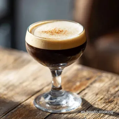 Espresso Martini Receta Cl&aacute;sica en 5 Minutos Tarjeta de receta