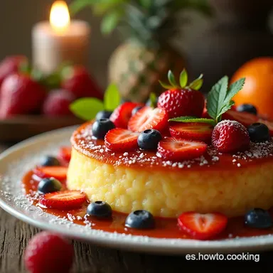 Flan de Frutos Secos Un Postre Espa&ntilde;ol con un Toque Crujiente Tarjeta de receta