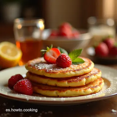Hot Cakes de Fresa Caseros Receta Esponjosa y F&aacute;cil Tarjeta de receta