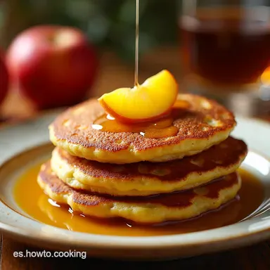 Hot cakes de manzana y canela El desayuno perfecto Tarjeta de receta