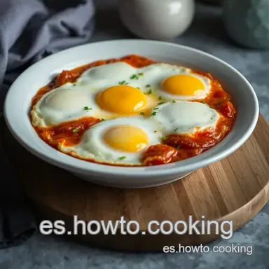 &iexcl;Deliciosos Huevos a la Flamenca! Receta Andaluza Aut&eacute;ntica Tarjeta de receta