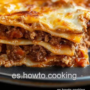 Lasa&ntilde;a de Carne Cl&aacute;sica: &iexcl;La Receta de la Abuela! Tarjeta de receta