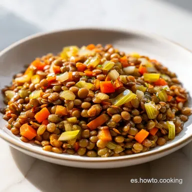 Lentejas con Verduras: F&aacute;ciles y Econ&oacute;micas para 4 Tarjeta de receta
