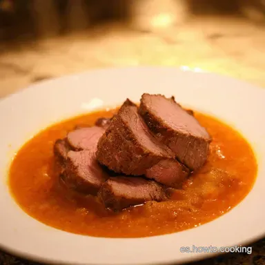 Lomo de Cerdo a la Naranja Mi Secreto Jugoso Tarjeta de receta