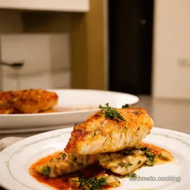 Lubina al Horno Jugosa y F&aacute;cil Como en el Mediterr&aacute;neo Tarjeta de receta