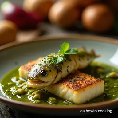 Receta Aut&eacute;ntica Merluza a la Gallega con Almejas y Salsa Verde Tarjeta de receta