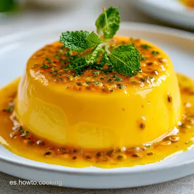 Mousse de Mango y Parchita: Postre Ex&oacute;tico Tarjeta de receta