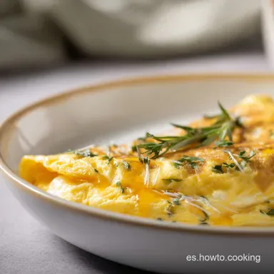 Omelette de queso de cabra y esp&aacute;rragos: El Desayuno Elegante en 15 Minutos Tarjeta de receta