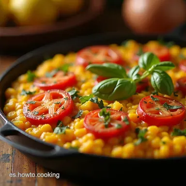 Receta Paella Espa&ntilde;ola Tradicional El Secreto del Socarrat Perfecto Tarjeta de receta