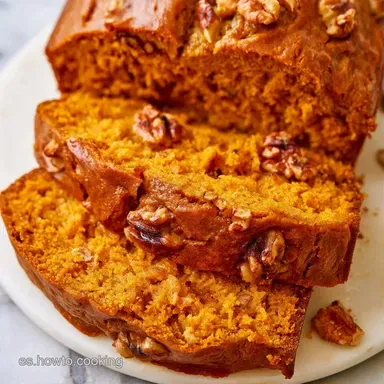 Pan de Calabaza Nueces con Aceite de Coco Tarjeta de receta