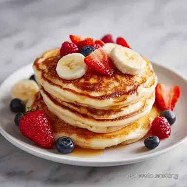 Pancakes Americanos Como Hacer en Casa: Receta para 4 Raciones Tarjeta de receta
