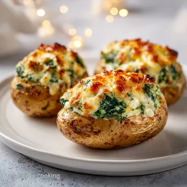 Receta de Papas Rellenas con Queso al Horno para 4