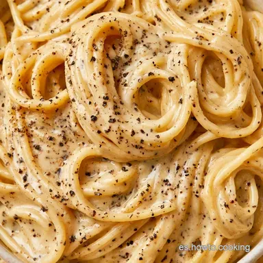 Pasta Con Pimienta Negra en 25 Minutos Tarjeta de receta