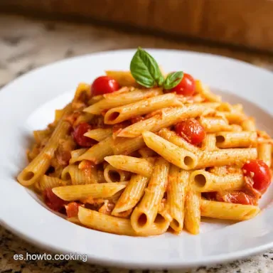 Pasta con Tomate Cherry F&aacute;cil En 15 Minutos Tarjeta de receta