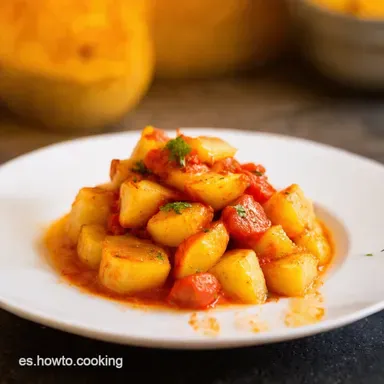 Receta Patatas Bravas Las Aut&eacute;nticas Tapas Picantes Tarjeta de receta