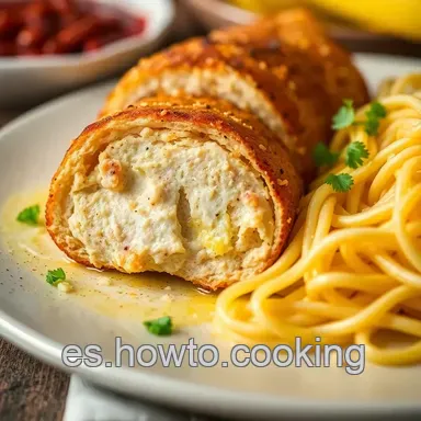 Recetas con Pechuga de Pollo: &iexcl;Rellenas a la Cordobesa F&aacute;ciles! Tarjeta de receta