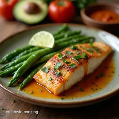 Pescado con Nopales F&aacute;cil Sabor Aut&eacute;ntico de M&eacute;xico Tarjeta de receta