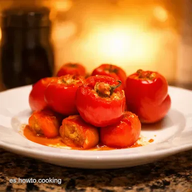 Pimientos del Piquillo Rellenos Un Bocado de Espa&ntilde;a Tarjeta de receta