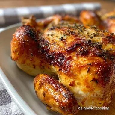 Receta para Triunfar con Pollo Asado: Piel Crujiente y Carne Tierna Tarjeta de receta