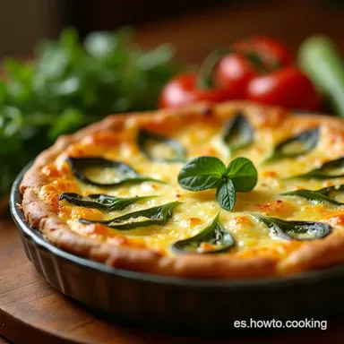 Receta de Quiche de Espinacas y Queso de Cabra F&aacute;cil y Cremoso Tarjeta de receta